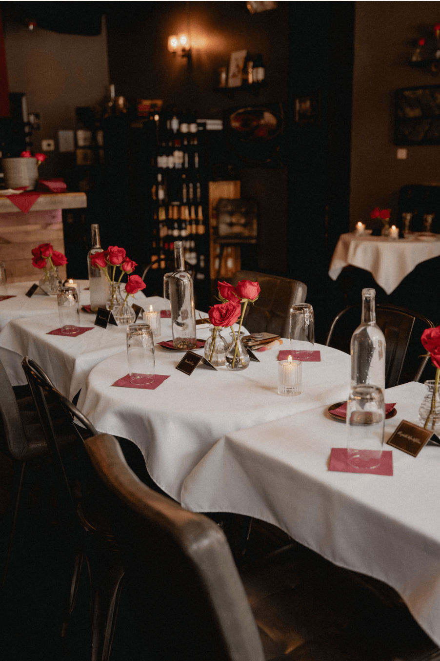 Vinia Private Events table set for an event
